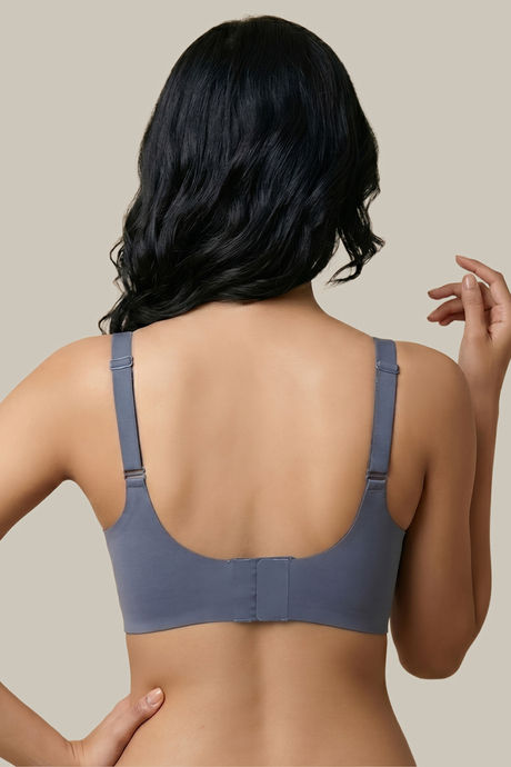 Zivame Padded Non Wired Full Coverage Bonded Tshirt Bra - Twillight Purple — image 4